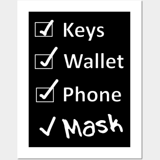 Keys Wallet Phone Mask Posters and Art